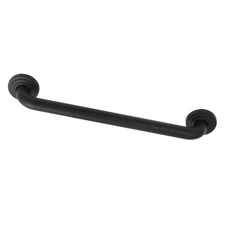 Kingston Brass DR314180 18-Inch X 1-1/4-Inch OD Decorative Grab Bar, Matte Black DR314180